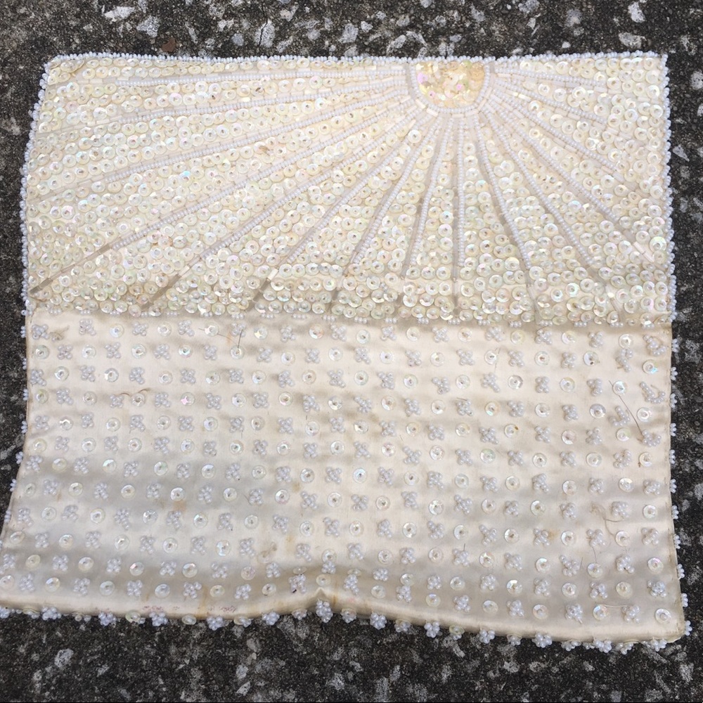Vintage ✨LA Regale Seed Bead Evening Clutch bag - Picture 3 of 8